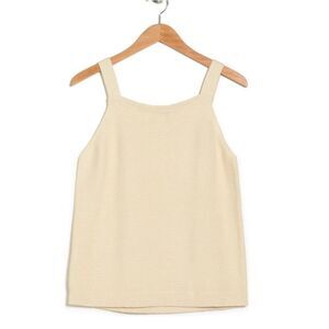 NWOT Club Monaco | Cotton Silk Beige Soft Edge Tank Top L